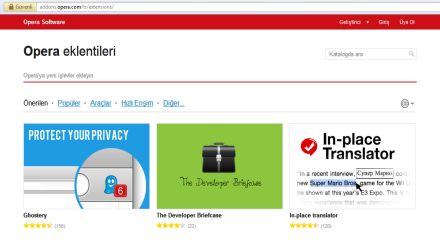 Opera Eklenti Kataloğu Güncellendi!